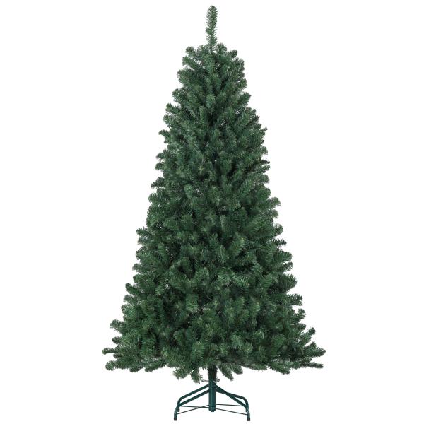 Árvore de Natal Artificial 180 cm com 760 Ramos de Arame de Memória e Base Recolhível Árvore de Natal Verde