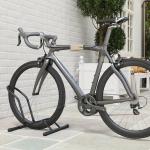 Estacionamento para Bicicletas Suporte para Bicicletas de Aço para Interior e Exterior 59x41x38 cm Preto