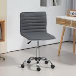 Cadeira de Escritório sem Apoio para os Braços Cadeira de Escritório Giratória com Altura Ajustável 48x52x78 - 90 cm Cinza