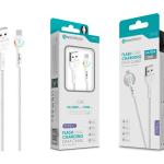 Cabo Type-C Branco 5A 50W 1M S-048 com Luz Indicador