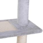 Arranhador 3 Plataformas para Arranhar 48x48x99.5 cm de Madeira coberta de Pelucía Sisal
