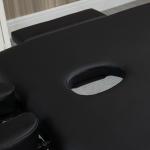 Marquesa de Massagem Dobrável com Altura Regulável em 7 Níveis, Apoio de Cabeça e Braços, 185x70x58 - 82 cm, Preto