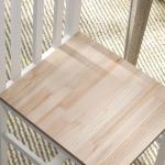 Conjunto de 2 Cadeiras de Sala de Jantar com Encosto de Ripas Estrutura de Madeira de Pinho 38,5x47,5x99 cm Branco