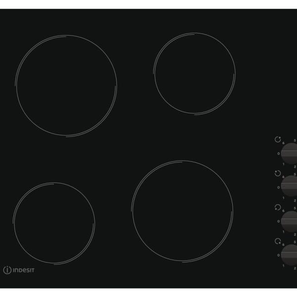 Placa Vitrocerâmica Embutida 4 Zonas RI 860 C (Preto) - INDESIT