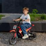Mota Elétrica para Crianças 24V com Motor 250W Velocidade de 6 - 16km/h Rodas de 30,5 cm para Crianças de 8 - 12 Anos Vermelho