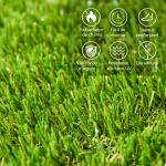 Relva Artificial 30x30cm 10 Peças com Altura de 25mm Alta Densidade 11000 para Exterior Pátio Terraço Verde