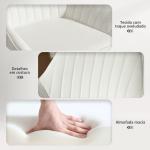 Conjunto de 2 Bancos de Bar Giratórios Bancos Altos de Cozinha com Altura Ajustável 50,5x50x87 - 107 cm Creme