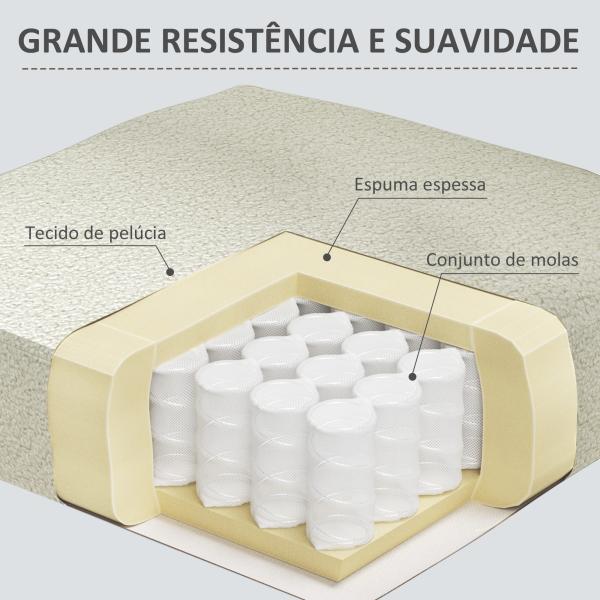 Poltrona Sala de Estar Individual em Borrego com Apoio para a Cabeça e Pés de Metal 71x65x90 cm Creme