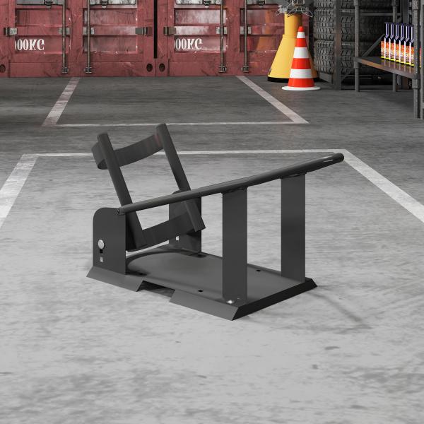 Cavalete de Moto Carga 816,5 kg Suporte para Roda Dianteira de Motocicleta com Altura Ajustável em 3 Níveis para Rodas Ø38,1 - 53,34 cm Preto