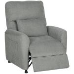 Poltrona Relax Reclinável Elétrica com Calor Lombar, Massagem Vibratória, Motor Silencioso e Função de Memória, Cinzento Escuro