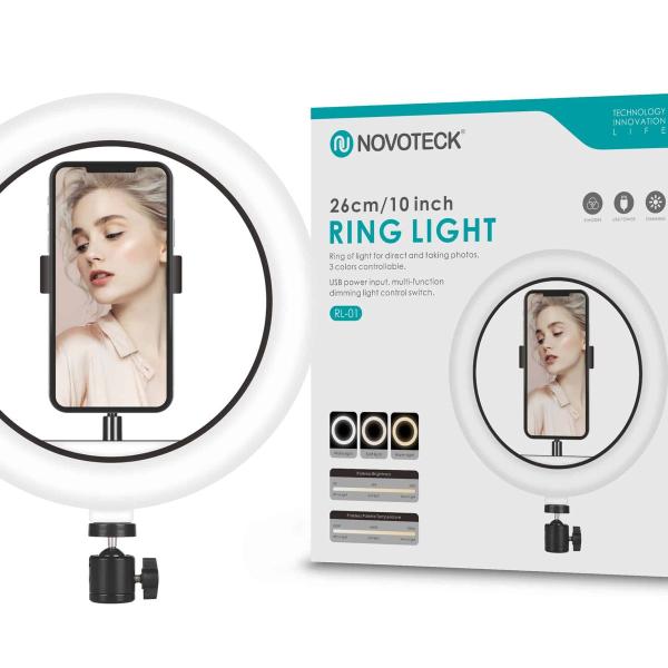 Ring light Novoteck 26cm sem tripé RL-01
