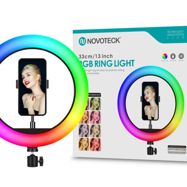 RL - 05 Ring light RGB Novoteck 33cm sem tripé