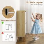 Sapateira Estreita com 4 Portas em Branco Brilho Prateleiras Ajustáveis Pernas de Madeira para 20 Pares de Sapatos 105x24x92,5 cm