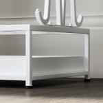 Suporte para Guarda - Chuva Moderno Retangular com 24 Ganchos 21 Espaços e Bandeja Recolhedora de Gotas 50x24x68 cm Branco