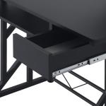Mesa de Computador com 1 Gaveta Bandeja para Teclado e Suporte para CPU para Escritório Estúdio 90x50x95 cm Preto