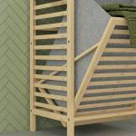 Estante de Casa de Banho em Bambu com 3 Prateleiras e 1 Cesto para Roupa Suja Removível 44x33x160 cm Natural