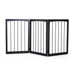 Barreira de Segurança Dobrável de 3 Painéis Portátil para Animais de Estimação 160x76 cm para Portas Escadas Corredores Marrom escuro