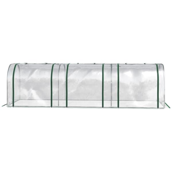 Estufa para Jardim Estufa Pequena para Cultivo de Plantas com 3 Janelas 295x100x80 cm 3 Transparente e Verde