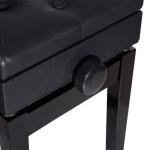 Banco de Piano com Espaço de Armazenamento Altura Ajustável com Assento Acolchoado Carga 200 kg 54,5x33x48 - 58 cm Preto