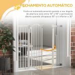Barreira de Segurança para Cães com Largura Ajustável 74 - 100 cm e Extensões para Escadas e Portas Branco