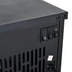 Lareira Elétrica com Efeito de Chama Realista Potência Ajustável 600W/1200W para Ambientes entre 13 - 18㎡ 34x17x31cm Preto