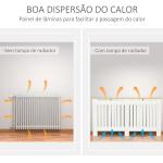 Cobertura Radiador 152x19x83cm Cobertura Radiador de MDF e Melamina com Dispositivo Anti - Rolamento Desenho Moderno para Sala de Estar Dormitório Branco
