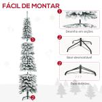 Árvore de Natal Artificial 210cm com Neve Ignífugo com 490 Ramos Verde
