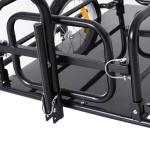 Reboque de Carga para Bicicleta Carrinho Dobrável para Bicicleta com 2 Rodas Refletores Carga 40 kg 155x71,5x77 cm Preto