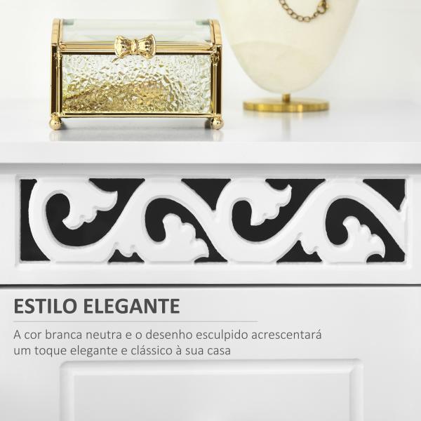 Armário Auxiliar Casa de Banho com 3 Gavetas Móvel de Armazenamento para Casa de Banho Dormitório 29,8x29,8x68,5 cm Branco