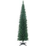 Árvore de Natal Slim 210 cm Árvore de Natal Artificial com 401 Ramos Suporte Metálico Decoração para Interior Verde