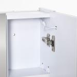 Armário Casa de Banho com Espelho e Luzes LED Armário com Espelho Casa de Banho com Prateleiras Ajustáveis e USB 90x15x75 cm Branco