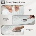 Conjunto de 2 Bancos de Bar Bancos Altos de Cozinha Giratórios com Altura Ajustável e Couro Sintético 47,5x54x92 - 110 cm Branco