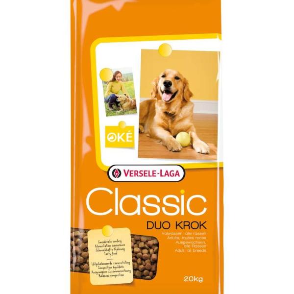 Ração Classic Duo Krok p/ Cão Adulto (20Kg) - VERSELE - LAGA