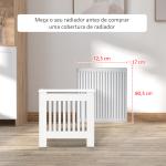 Cobertura Radiador 78x19x81 cm Cobertura para Radiador de MDF com Desenho Moderno e Prateleira Branco