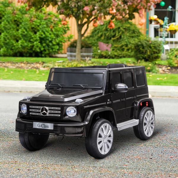Carro Elétrico BENZ G500 Todo - o - Terreno com Bateria 12V Veículo Elétrico com Música Buzina Velocidade 3 - 5 km/h Preto