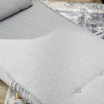 Poltrona 2 em 1 Sofá Cama Individual Dobrável com Encosto Ajustável e Almofada Carga 150 kg 72x78x79 cm Cinza