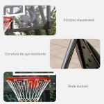 Cesta de Basquetebol Ajustável 236 - 293 cm com Rodas Painel de PC Base Recarregável para Exterior Preto