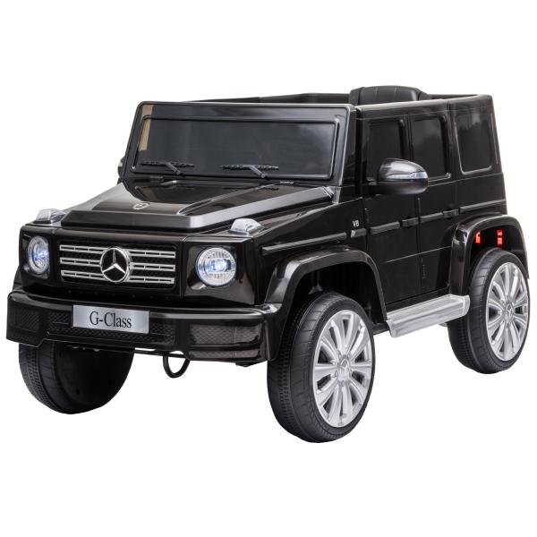 Carro Elétrico BENZ G500 Todo - o - Terreno com Bateria 12V Veículo Elétrico com Música Buzina Velocidade 3 - 5 km/h Preto