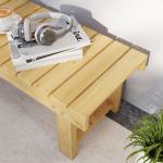Banco de Jardim de 2 Lugares Banco de Madeira Carga 250 kg Banco para Pátio Exterior 110x38x35 cm Madeira