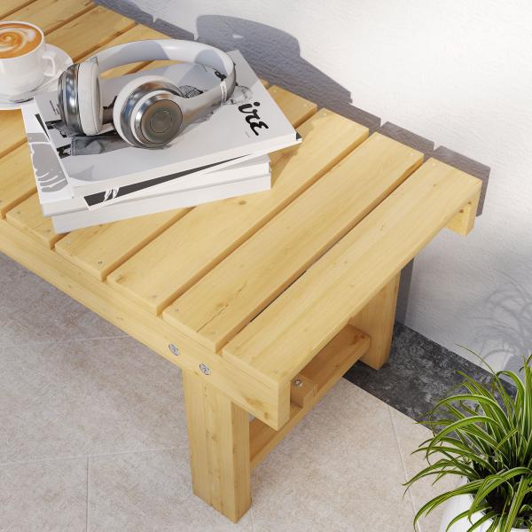 Banco de Jardim de 2 Lugares Banco de Madeira Carga 250 kg Banco para Pátio Exterior 110x38x35 cm Madeira