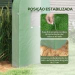 Estufa de Jardim Estufa Resistente com 4 Janelas Anti - UV para Cultivo de Plantas em Terraço Pátio 185x94x150 cm Verde