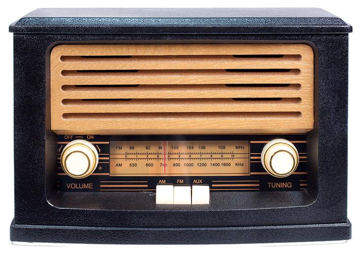 Rádio Retro Madeira AM/FM c/ Colunas (2x 1,5W) - ORAVA