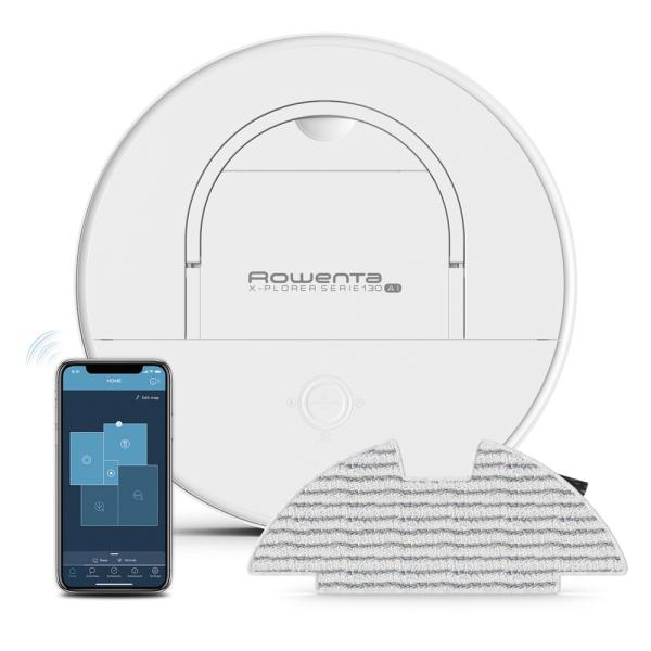Aspirador Robot RR9077WH X - Plorer Serie 130 Ai Animal & Allergy Kit (Branco) - ROWENTA