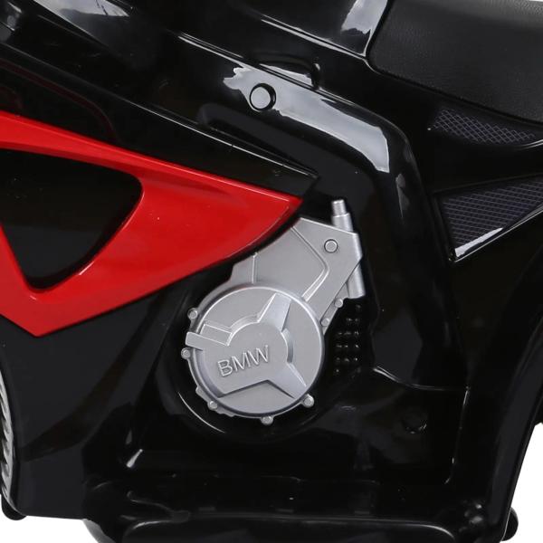 Mota Elétrica BMW para Crianças entre 18 - 36 Meses 6V com Faróis Música e Velocidade Máx. de 2,5 km/h 66x37x44 cm Vermelho