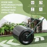 Rolo de gramado para jardim com capacidade de 60L preenchível com areia ou água de 50 cm de diâmetro preto