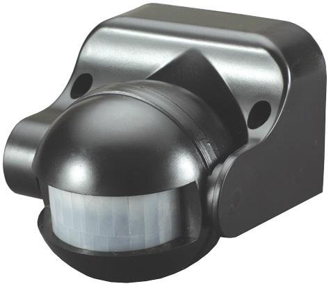 Sensor de Movimento PIR 220V 180º - Preto