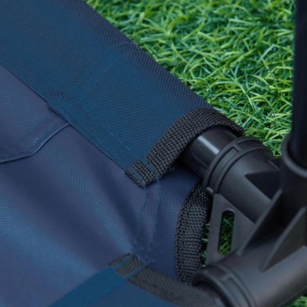 Cama para Animais de Estimação Cama Elevada para Cães Gatos Portátil Tecido Transpirável para Exterior Interior 64x46x18cm Azul