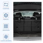 Grade de Segurança de Carro para Cães Universal Grade de Segurança para Cães com Largura Ajustável 90 - 120x40,5cm Preto
