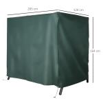 Capa para Móveis de Jardim Capa Protetora para Baloiços de Exterior com Zíper 205x124x164cm Verde