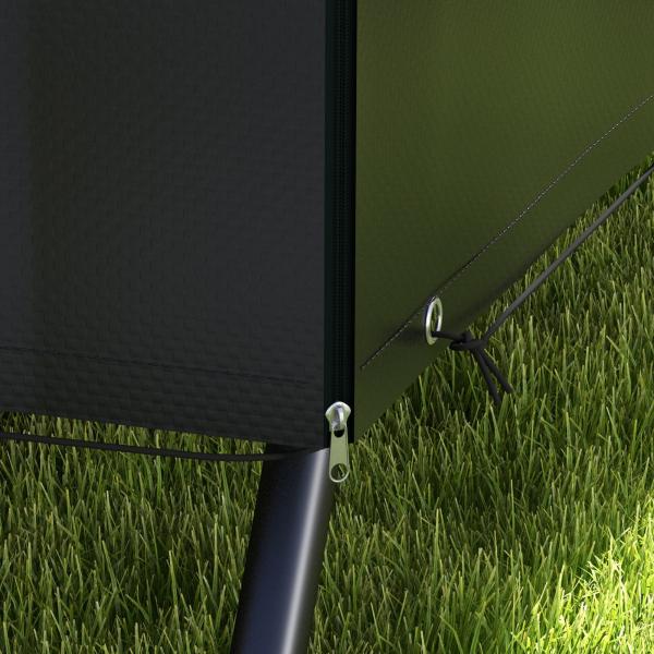 Capa Protetora Impermeável para Baloiço de Jardim de 3 Lugares com Fecho Antipoeira e Antivento 215x155x150 cm